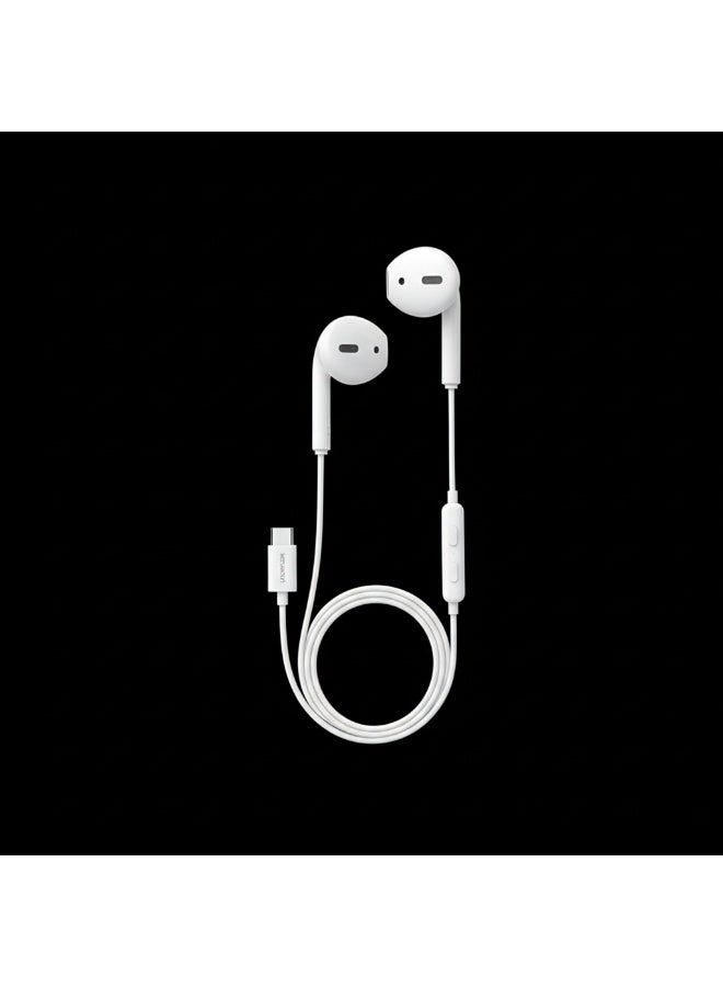 فين ديونز سماعات أذن سلكية من النوع C طراز VD-EAR010 بصوت نقي، وميكروفون مدمج، وتصميم مريح داخل الأذن - Image 2